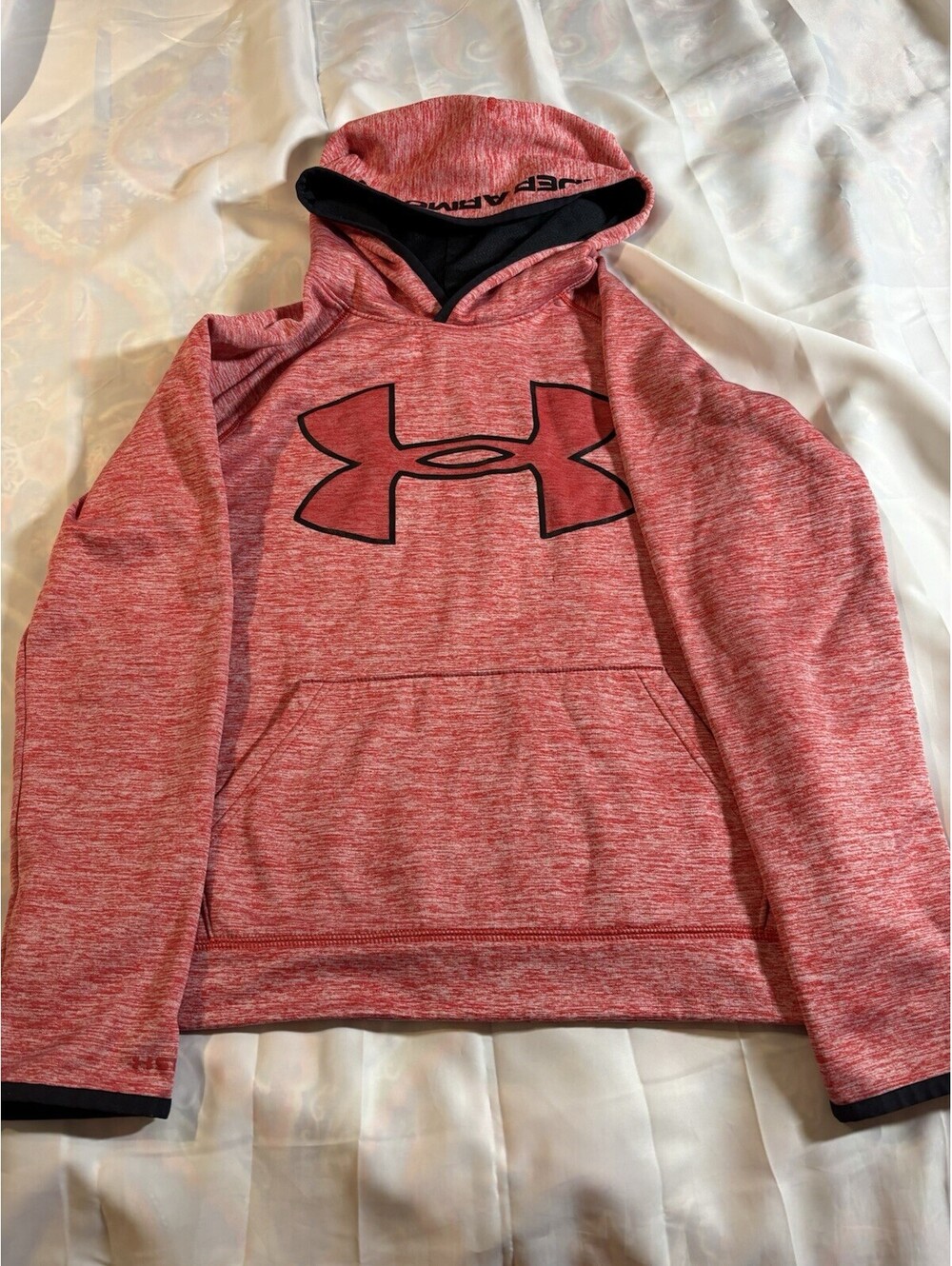 UNDER ARMOUR HOODIE SWEATSHIRT -Red - YOUTH L (LARGE) Unisex